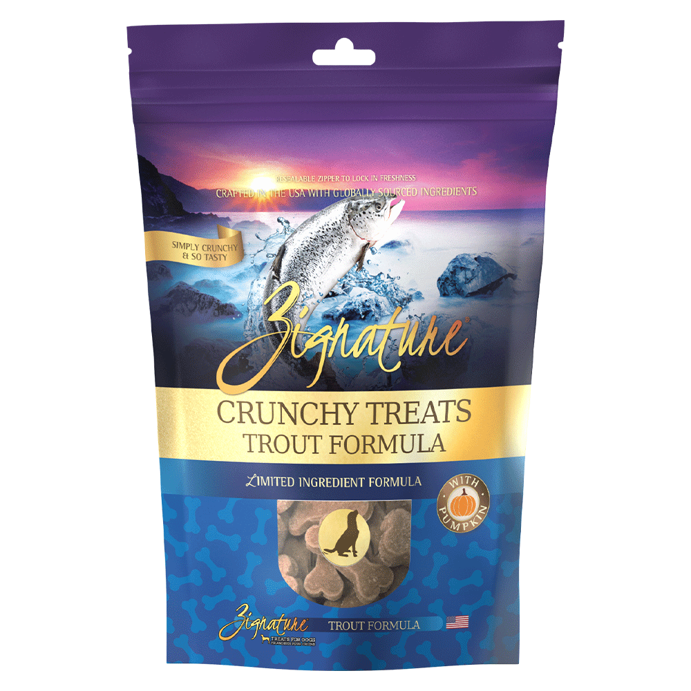 Zignature Crunchy Treats Trout Formula