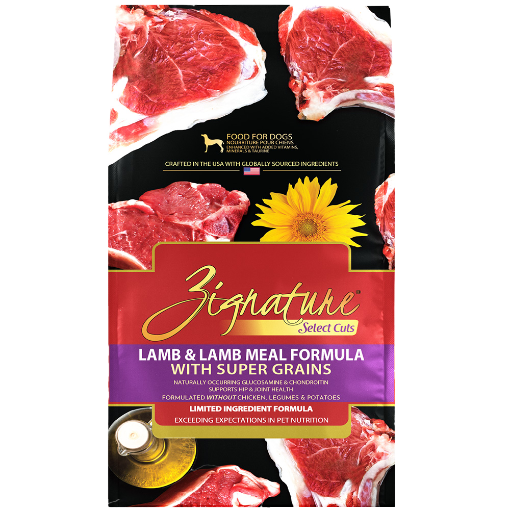 Zignature Select Cuts Lamb & Lamb Meal Formula with Super Grains