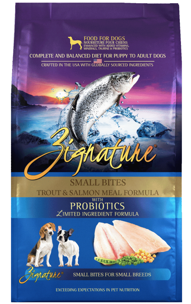Zignature Original Small Bites Trout & Salmon Formula with Probiotics