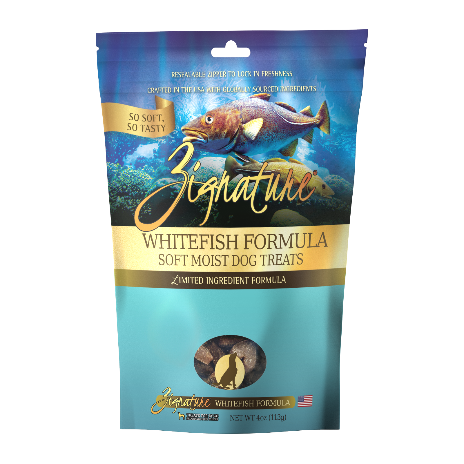 ドッグフード SHIGEO Zignature Soft Moist Dog Treats Whitefish Formula - Zignature