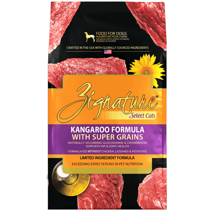 Zignature Select Cuts Kangaroo Formula Dog Food